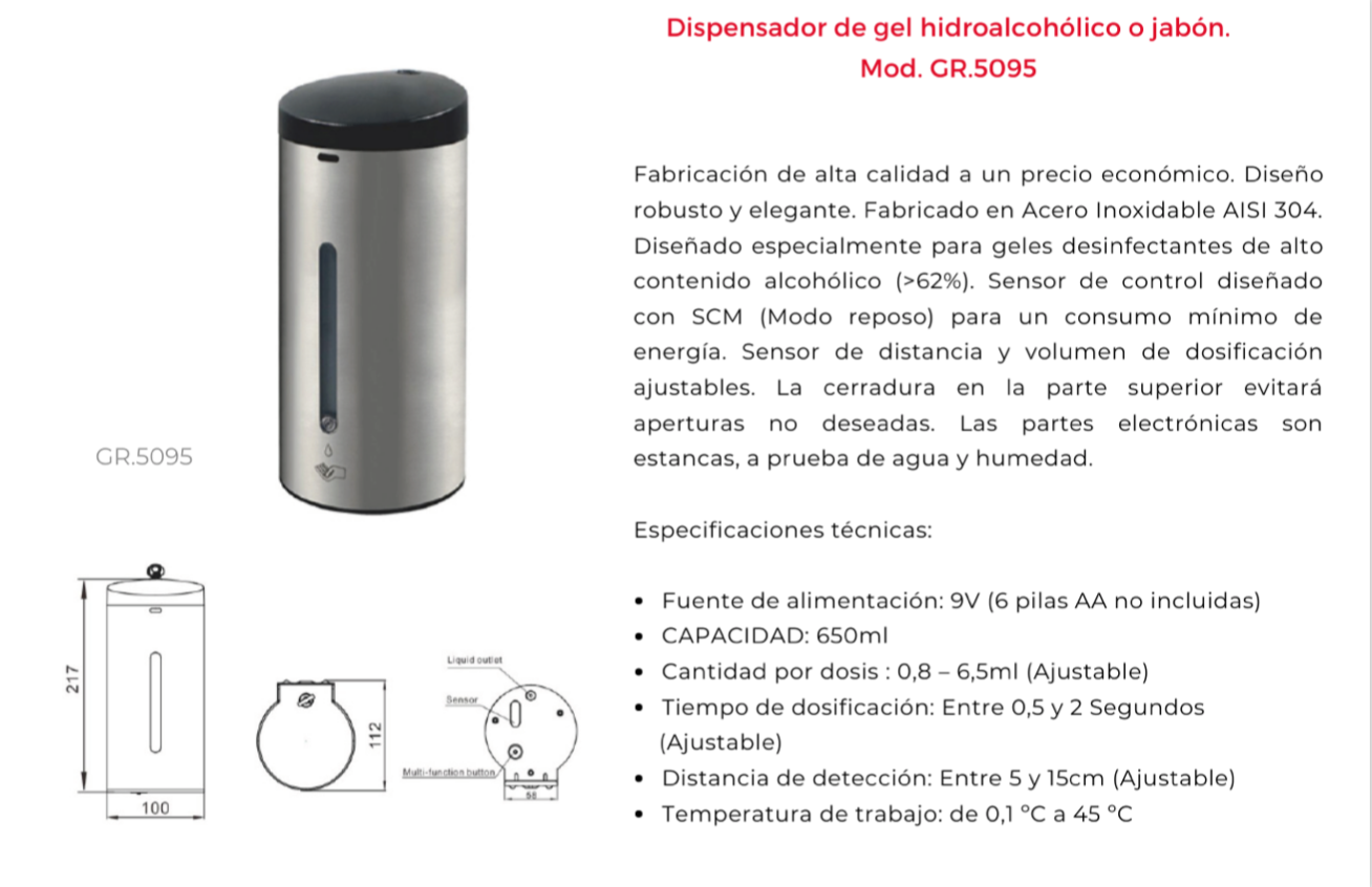 Dosificador inox